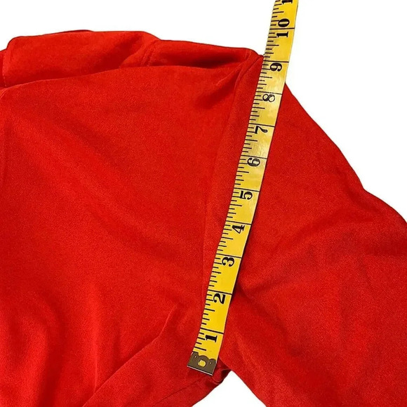 Vintage Overlay Jumpsuit Asymmetrical Off Shoulder Party Maxi Dress Size XL Red - Picture 9 of 15